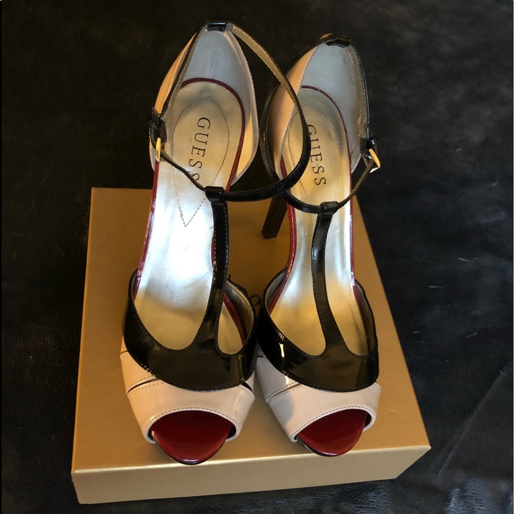 Guess- high heel, peep toe-size 9